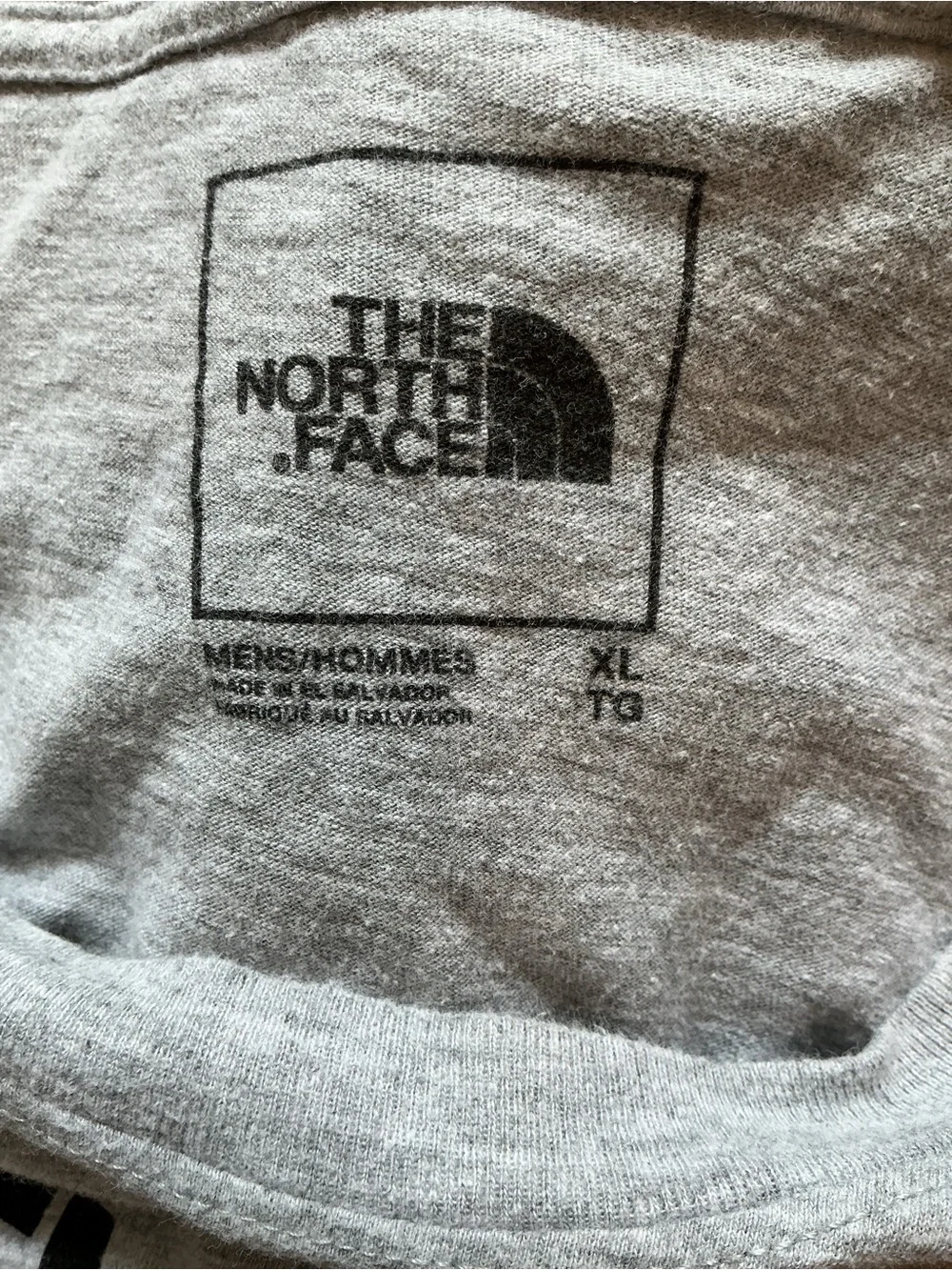 The North Face Heather Gray Tee with Black Logo